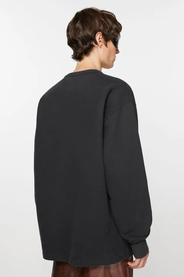 Acne Studios Logo Sweater Black Men Sweatshirts