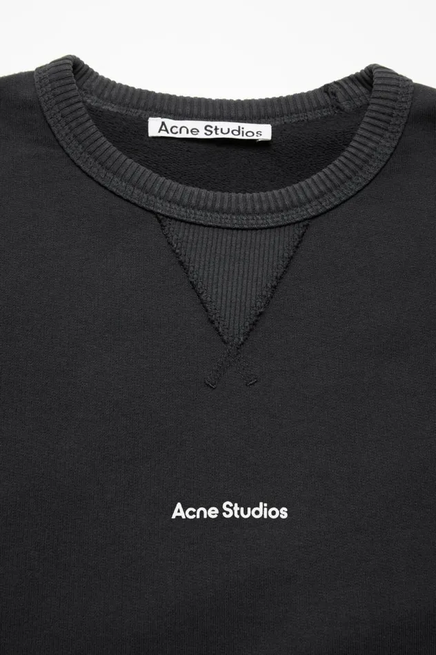 Acne Studios Logo Sweater Black Men Sweatshirts