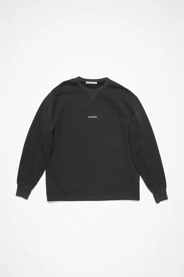 Acne Studios Logo Sweater Black Men Sweatshirts