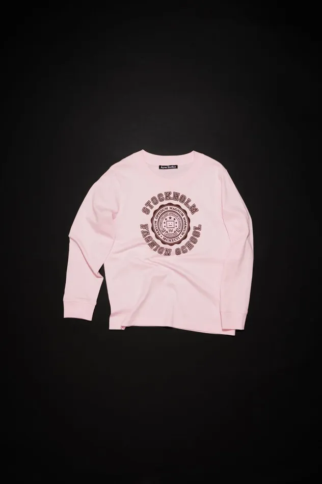 Acne Studios Long Sleeve Tshirt 8211 Children Light Pink WomenMen Children