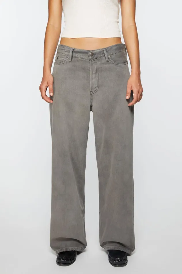Acne Studios Loose Fit Jeans 8211 1981F Anthracite Grey Women Jeans
