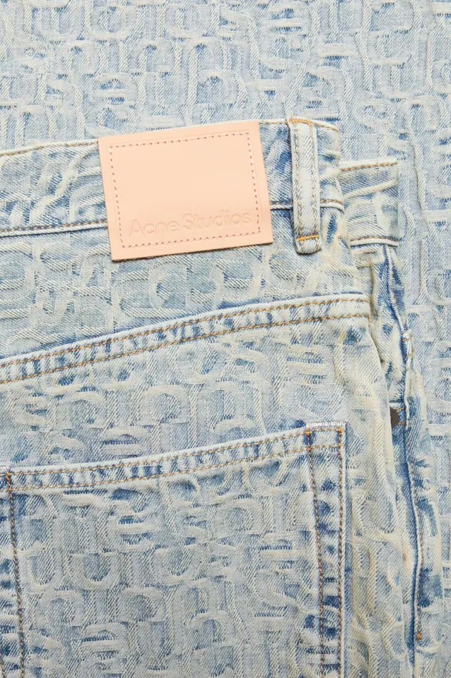 Acne Studios Loose Fit Jeans 8211 1981F Monogram Bluebeige Women Jeans