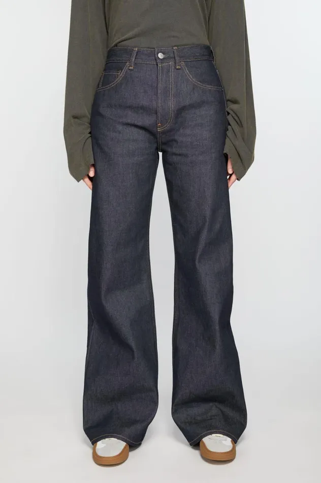 Acne Studios Loose Fit Jeans 8211 2021F Indigo Blue Women Jeans