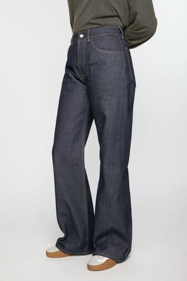 Acne Studios Loose Fit Jeans 8211 2021F Indigo Blue Women Jeans