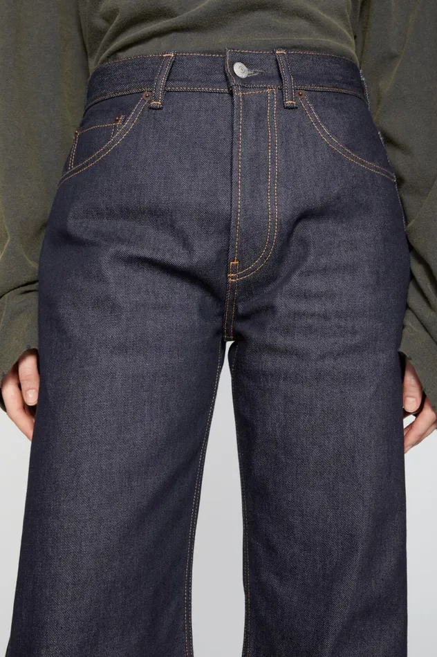 Acne Studios Loose Fit Jeans 8211 2021F Indigo Blue Women Jeans