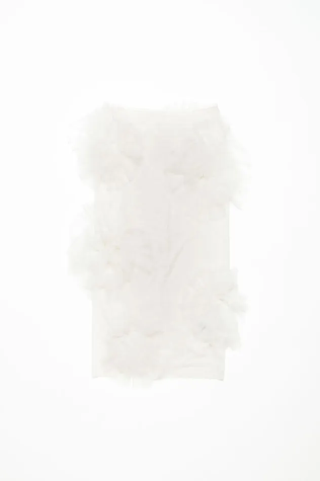 Acne Studios Mesh Ruffle Skirt White Women Skirts