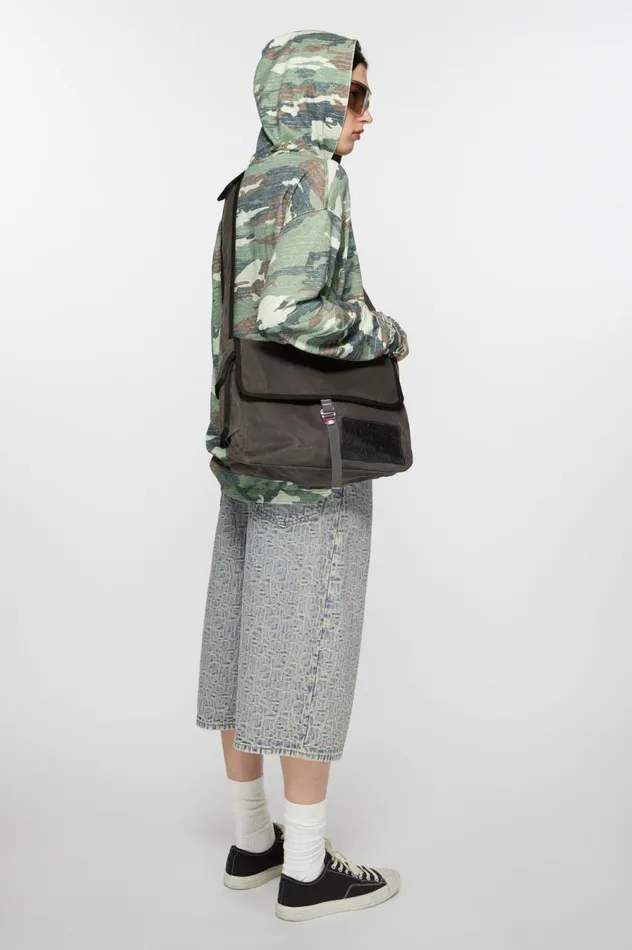 Acne Studios Messenger Bag Greyblack Women Bags