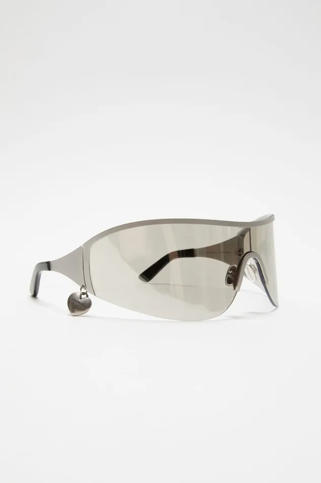 Acne Studios Metal Frame Sunglasses Silvertransparent Men Eyewear