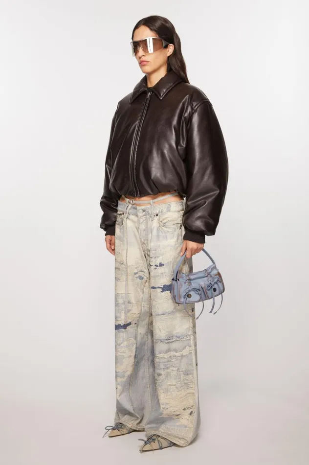 Acne Studios Multipocket Micro Bag Lilacbrown Men Bags