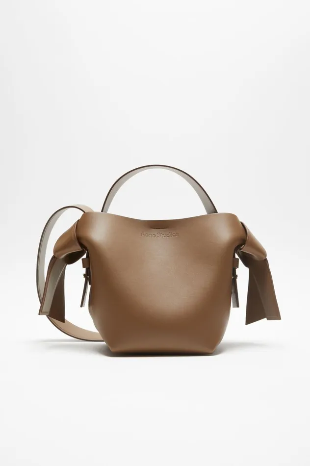 Acne Studios Musubi Mini Shoulder Bag Camel Brown Women Bags