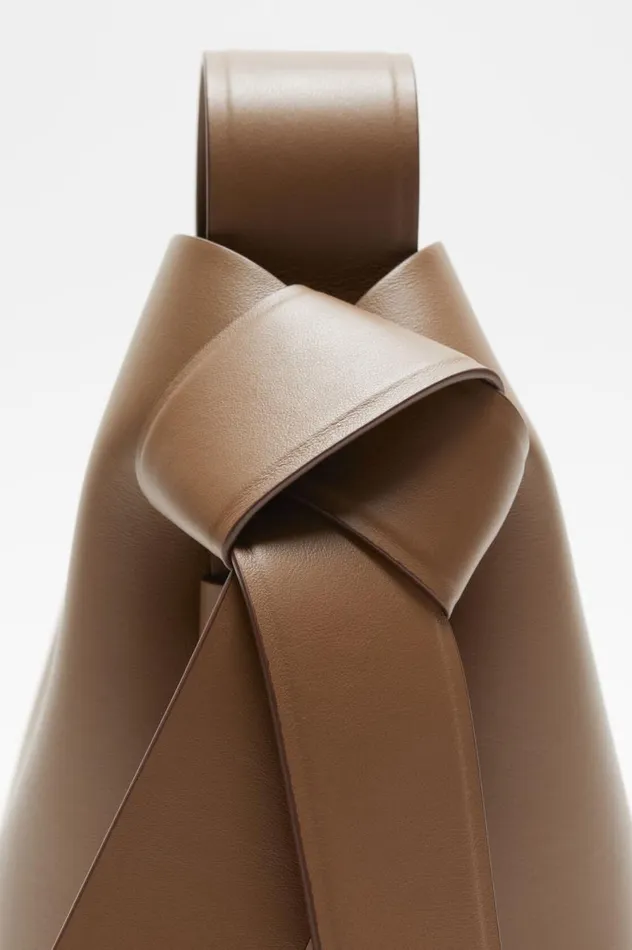 Acne Studios Musubi Mini Shoulder Bag Camel Brown Women Bags