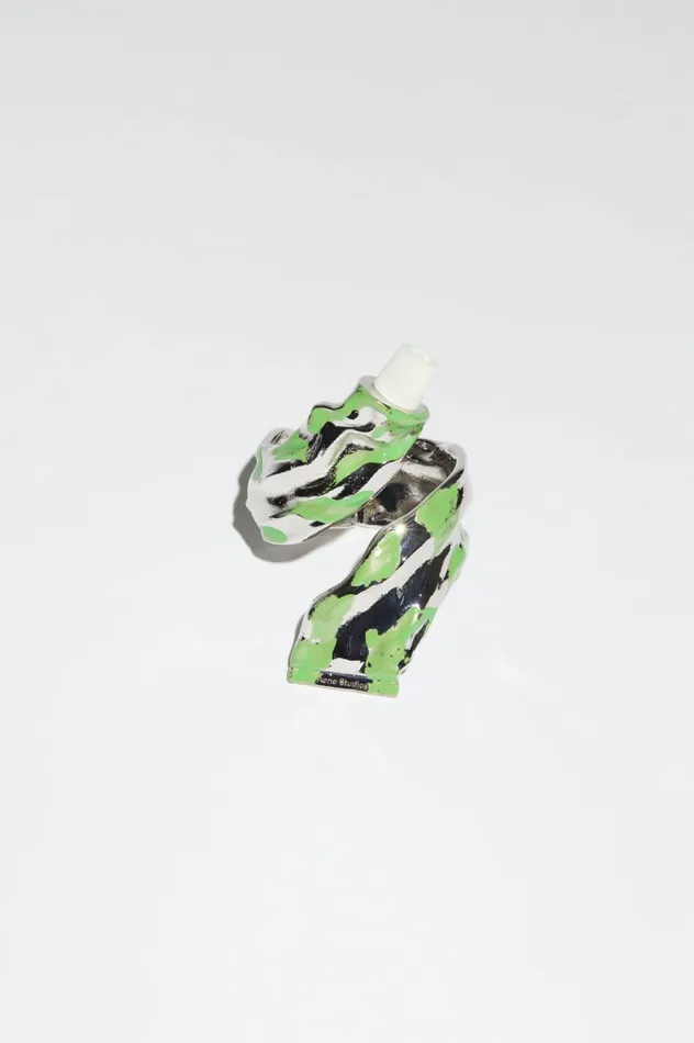Acne Studios Paint Tube Bracelet Silvergreen Women Jewellery