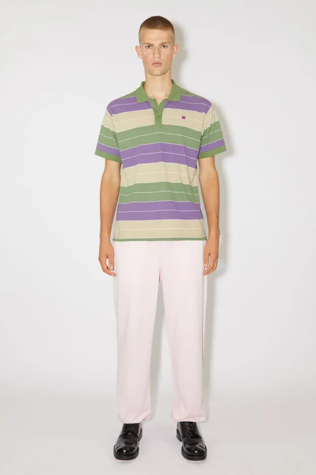 Acne Studios Polo Tshirt 8211 Regular Fit Purplegreen Men Tshirts