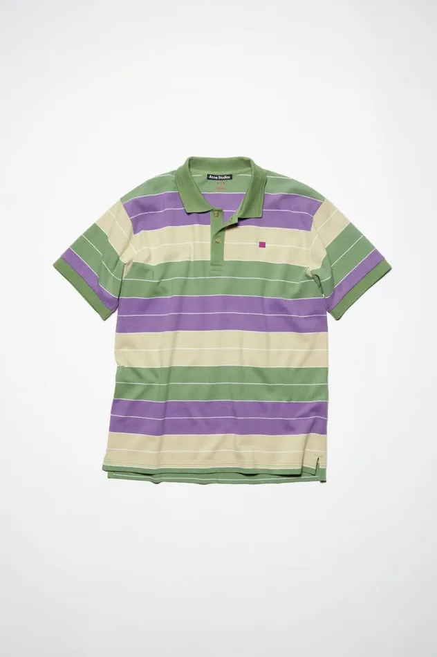 Acne Studios Polo Tshirt 8211 Regular Fit Purplegreen Men Tshirts