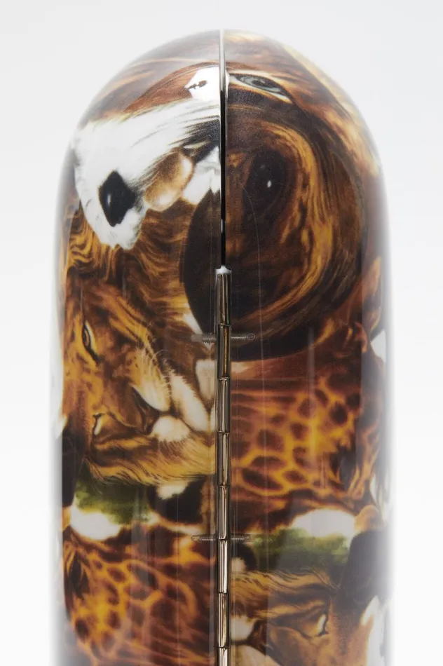 Acne Studios Print Clutch Bag Cognac Brown Multi Women Bags