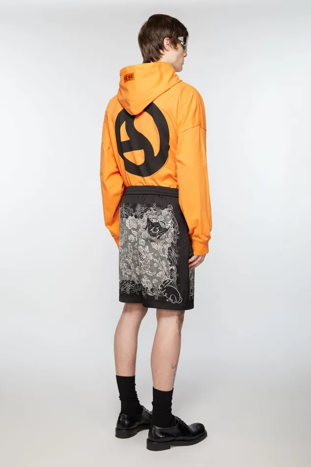 Acne Studios Print Shorts Blackecru Men Shorts