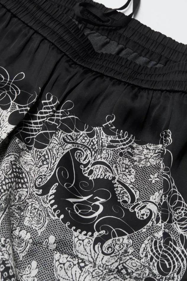 Acne Studios Print Shorts Blackecru Men Shorts