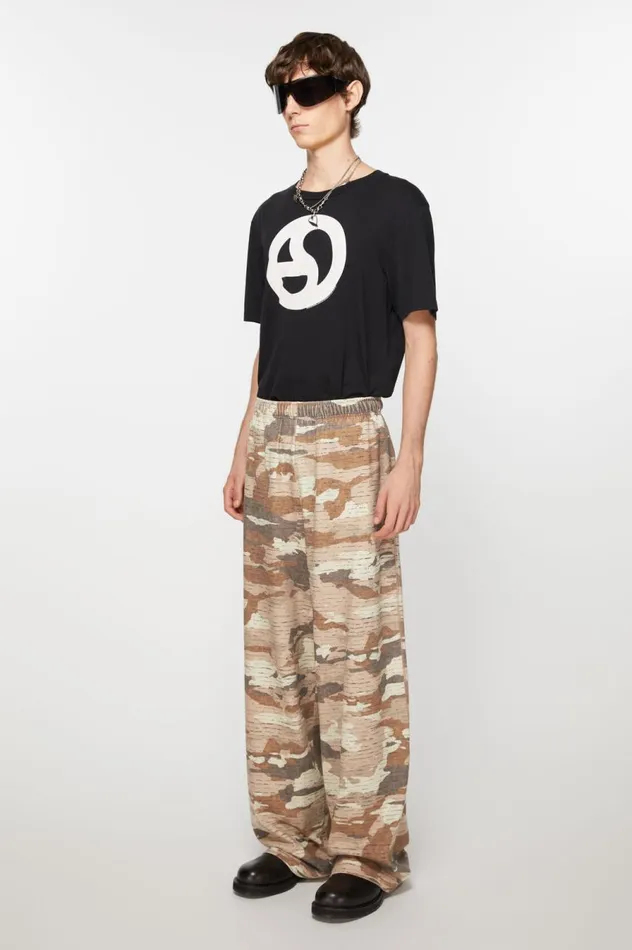 Acne Studios Print Sweatpants Cacao Brown Men Trousers