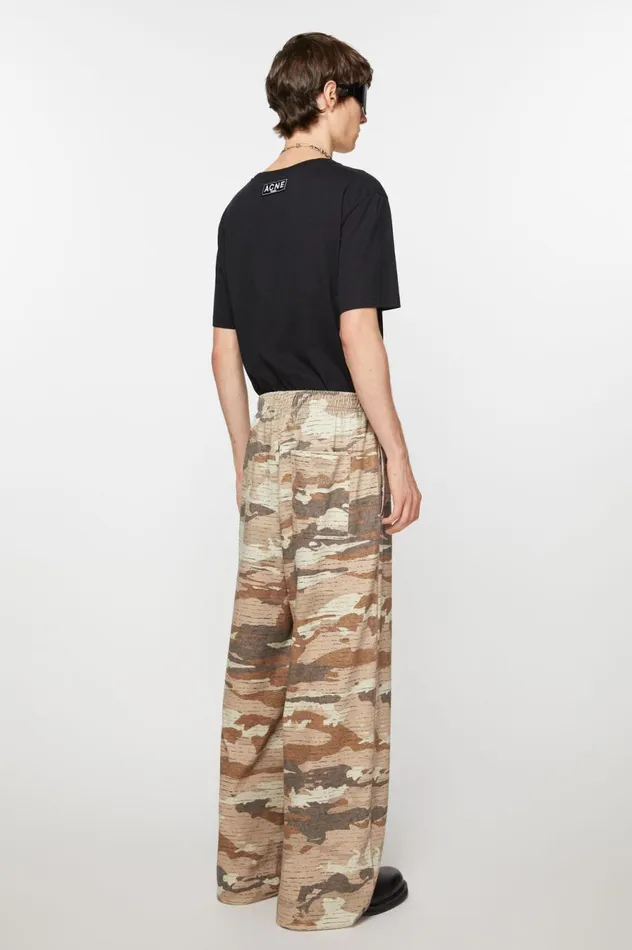 Acne Studios Print Sweatpants Cacao Brown Men Trousers