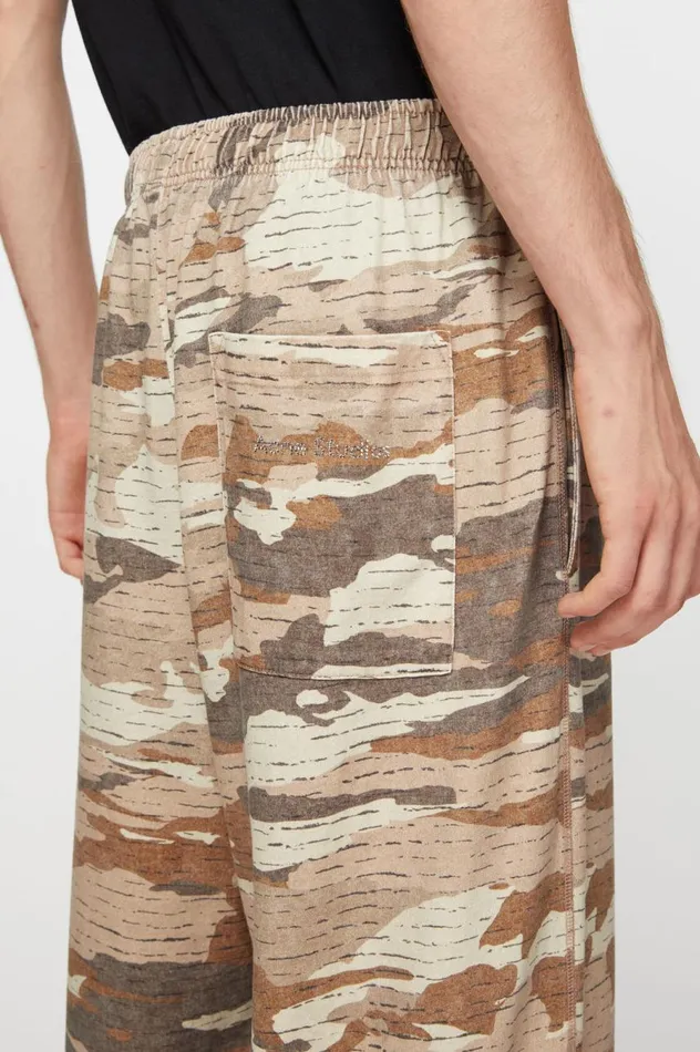 Acne Studios Print Sweatpants Cacao Brown Men Trousers