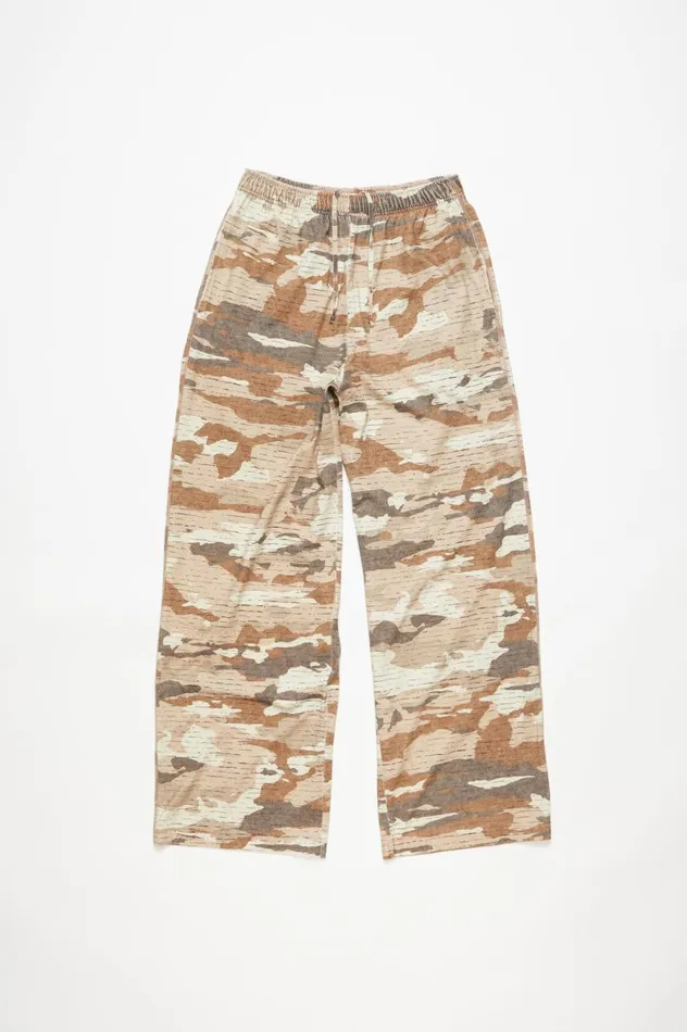 Acne Studios Print Sweatpants Cacao Brown Men Trousers