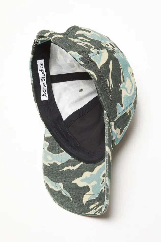 Acne Studios Printed Cap Blackblue Women Hats