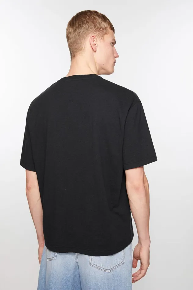 Acne Studios Printed Tshirt 8211 Relaxed Fit Black Women Tshirts