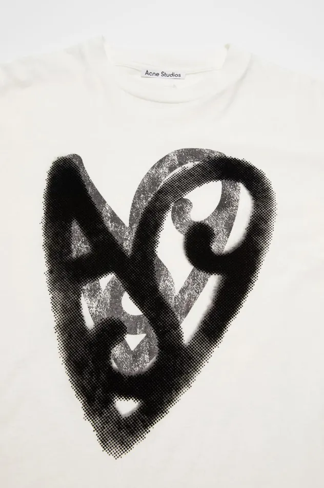 Acne Studios Printed Tshirt Optic White Women Tshirts