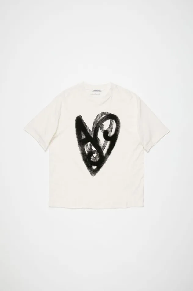 Acne Studios Printed Tshirt Optic White Women Tshirts