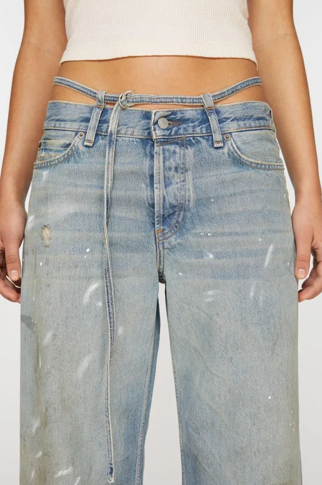 Acne Studios Regular Fit Jeans 8211 2004 Light Blue Women Jeans