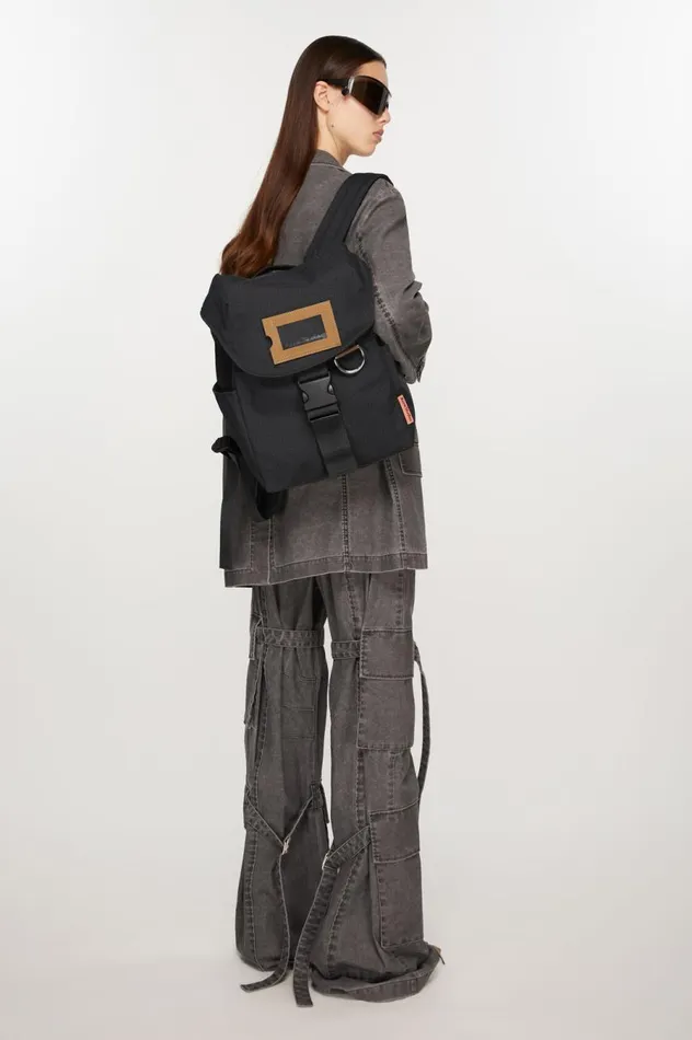Acne Studios Ripstop Nylon Backpack Black Men Bags