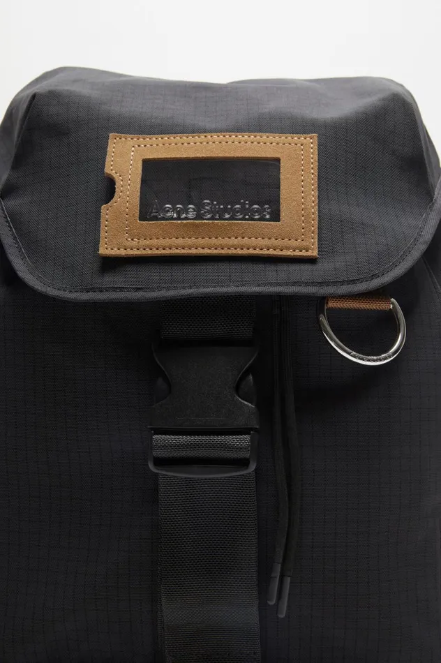 Acne Studios Ripstop Nylon Backpack Black Men Bags