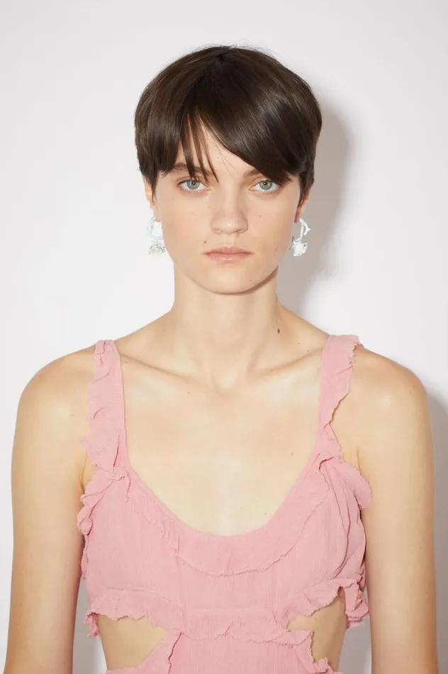 Acne Studios Roses Earrings White Women Jewellery