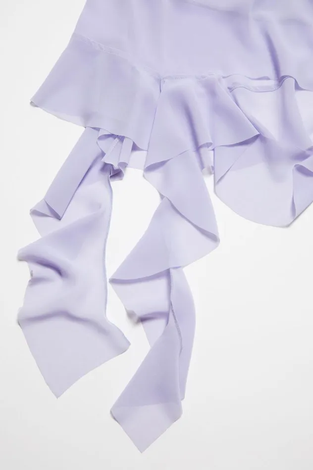 Acne Studios Ruffle Strap Dress Lilac Purple Women Dresses