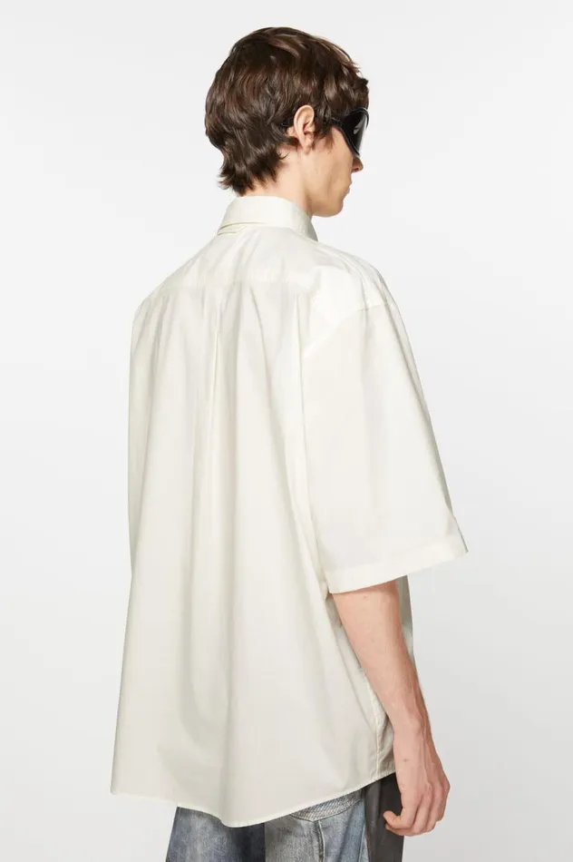 Acne Studios Short Sleeve Buttonup Shirt White Men Shirts