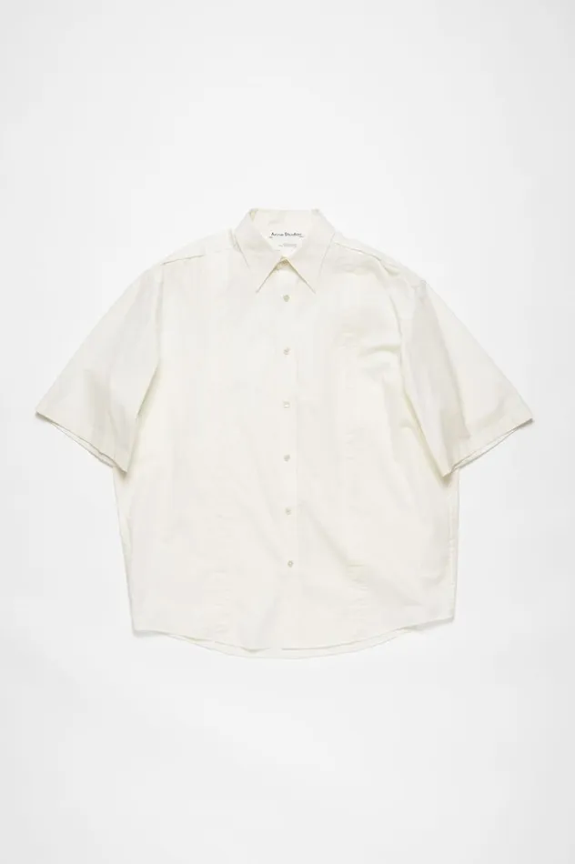 Acne Studios Short Sleeve Buttonup Shirt White Men Shirts