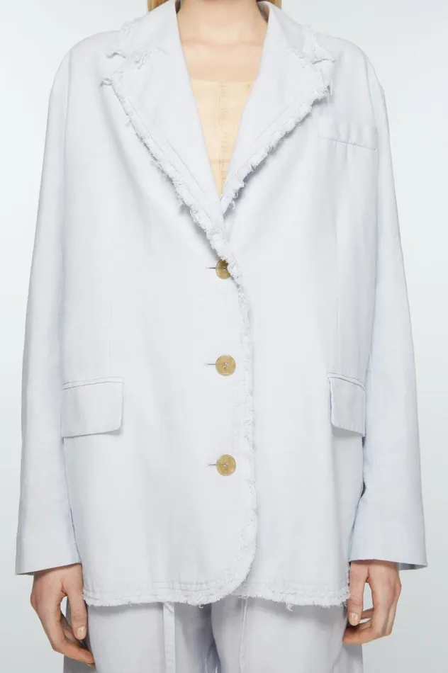 Acne Studios Singlebreasted Suit Jacket 8211 Relaxed Fit Pale Blue Women Suit Jackets