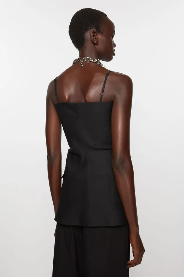 Acne Studios Strap Suit Top Black Women Shirts and Blouses