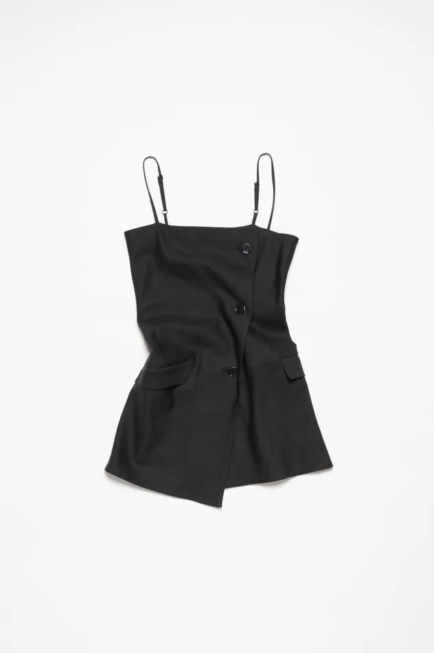 Acne Studios Strap Suit Top Black Women Shirts and Blouses