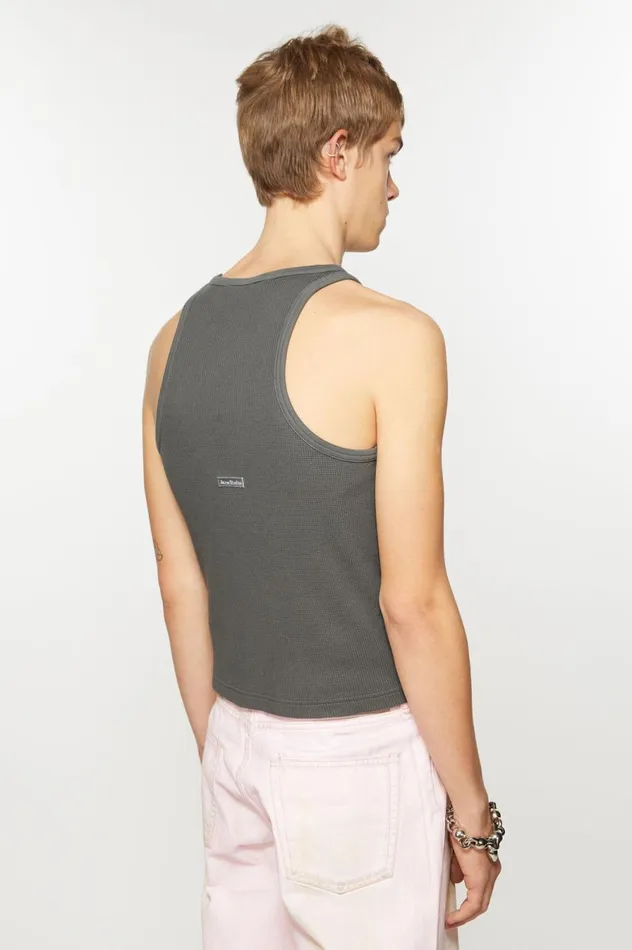 Acne Studios Tank Top 8211 Fitted Unisex Fit Faded Grey Women Tshirts