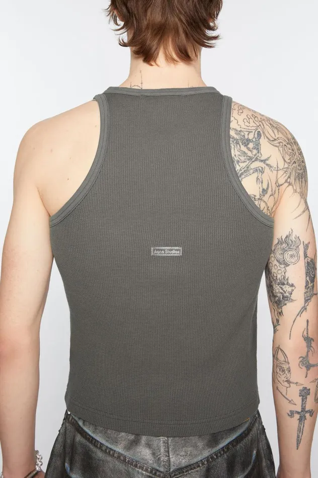 Acne Studios Tank Top 8211 Fitted Unisex Fit Faded Grey Women Tshirts