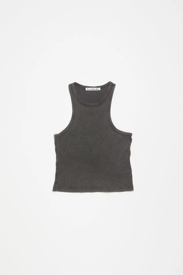 Acne Studios Tank Top 8211 Fitted Unisex Fit Faded Grey Women Tshirts