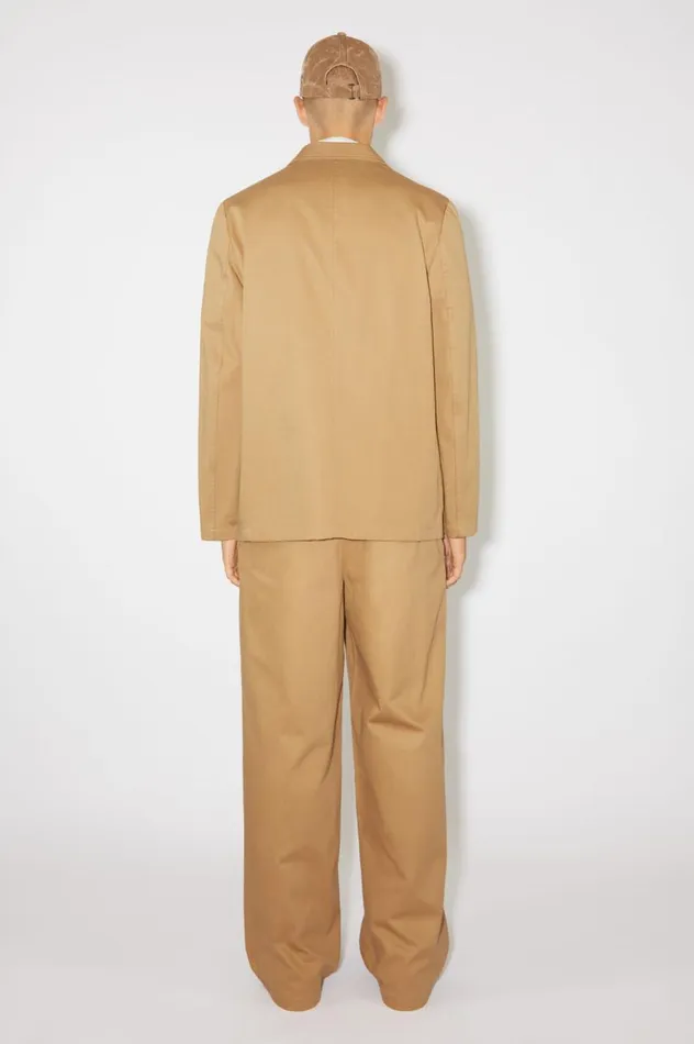 Acne Studios Twill Cotton Tailored Jacket Camel Brown Women Outerwear