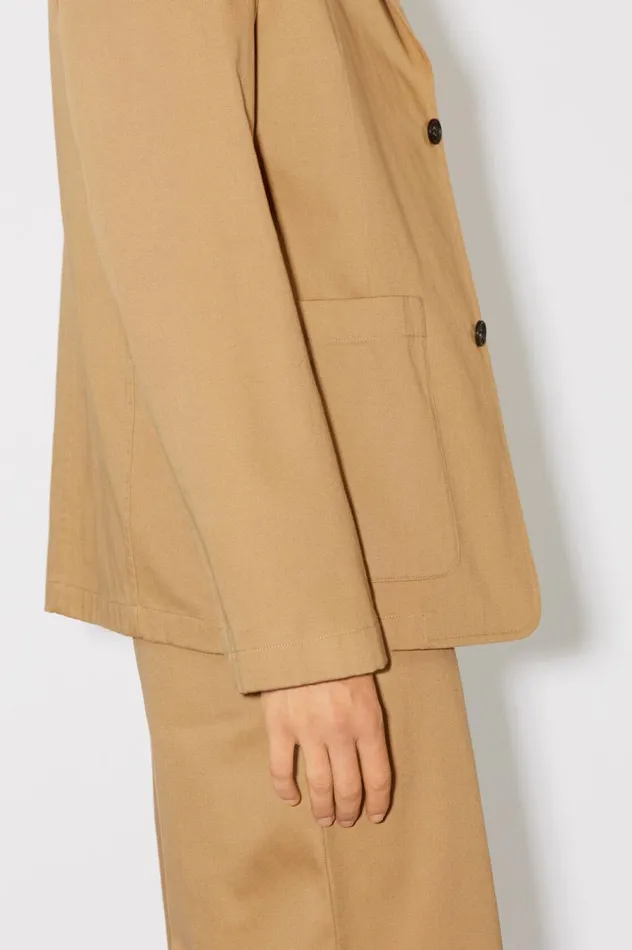 Acne Studios Twill Cotton Tailored Jacket Camel Brown Women Outerwear