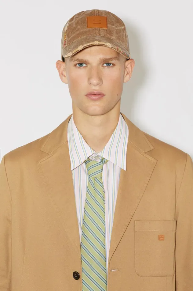 Acne Studios Twill Cotton Tailored Jacket Camel Brown Women Outerwear