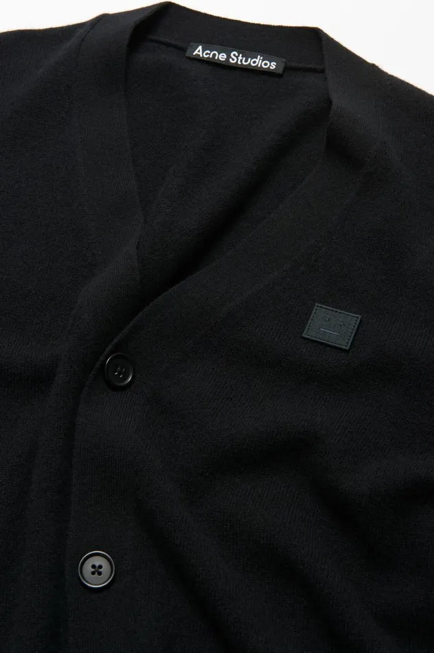 Acne Studios Vneck Cardigan Black Women Knitwear