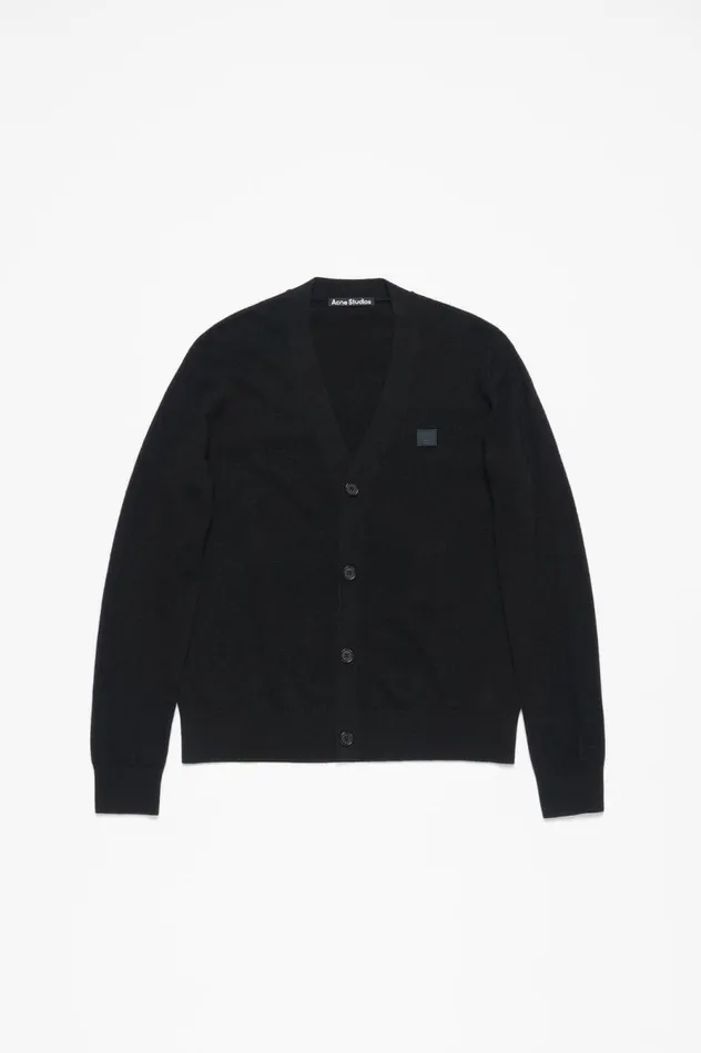 Acne Studios Vneck Cardigan Black Women Knitwear
