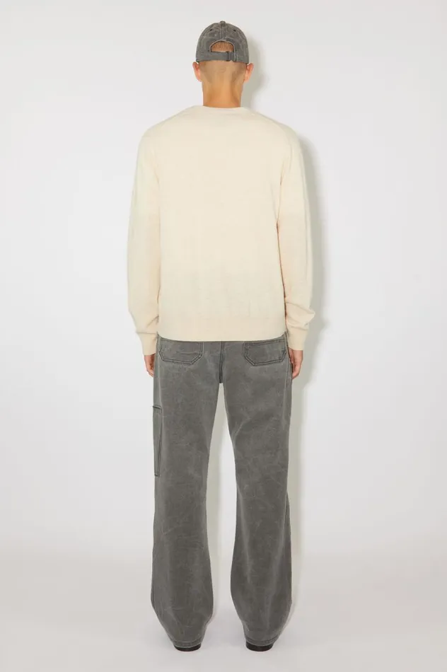 Acne Studios Vneck Cardigan Oatmeal Melange Men Knitwear
