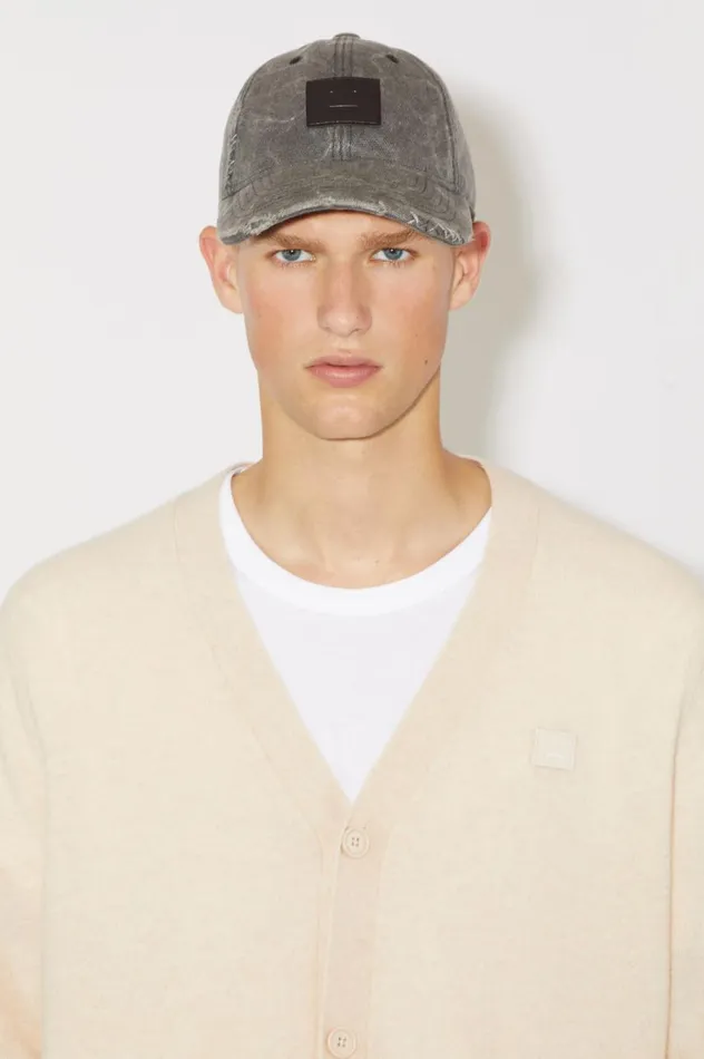 Acne Studios Vneck Cardigan Oatmeal Melange Men Knitwear