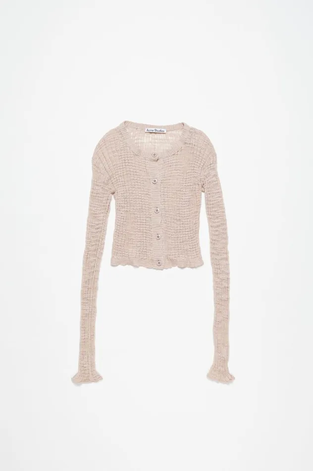 Acne Studios Wide Rib Cardigan Dusty Pink Women Knitwear